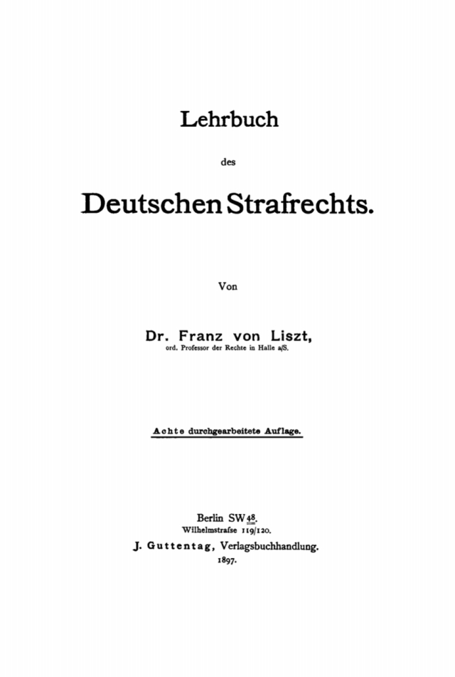 Lehrbuch des deutschen Strafrechts
