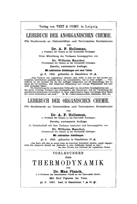 Cover image for book Die Praxis des organischen Chemikers
