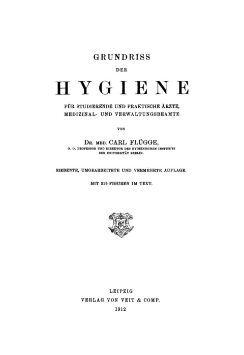 Cover image for book Grundriss der Hygiene