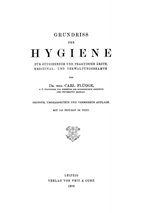 Cover image for book Grundriss der Hygiene