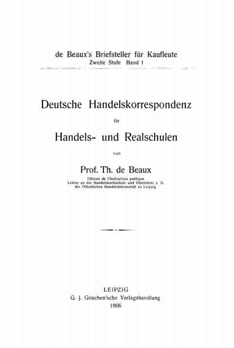 Cover image for book Deutsche Handelskorrespondenz für Handels- und Realschulen
