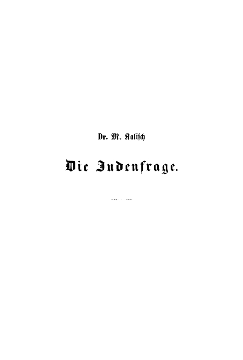 Cover image for book Die Judenfrage in ihrer wahren Bedeutung für Preußen
