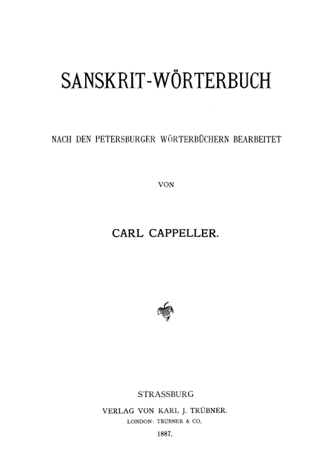 Cover image for book Sanskrit-Wörterbuch
