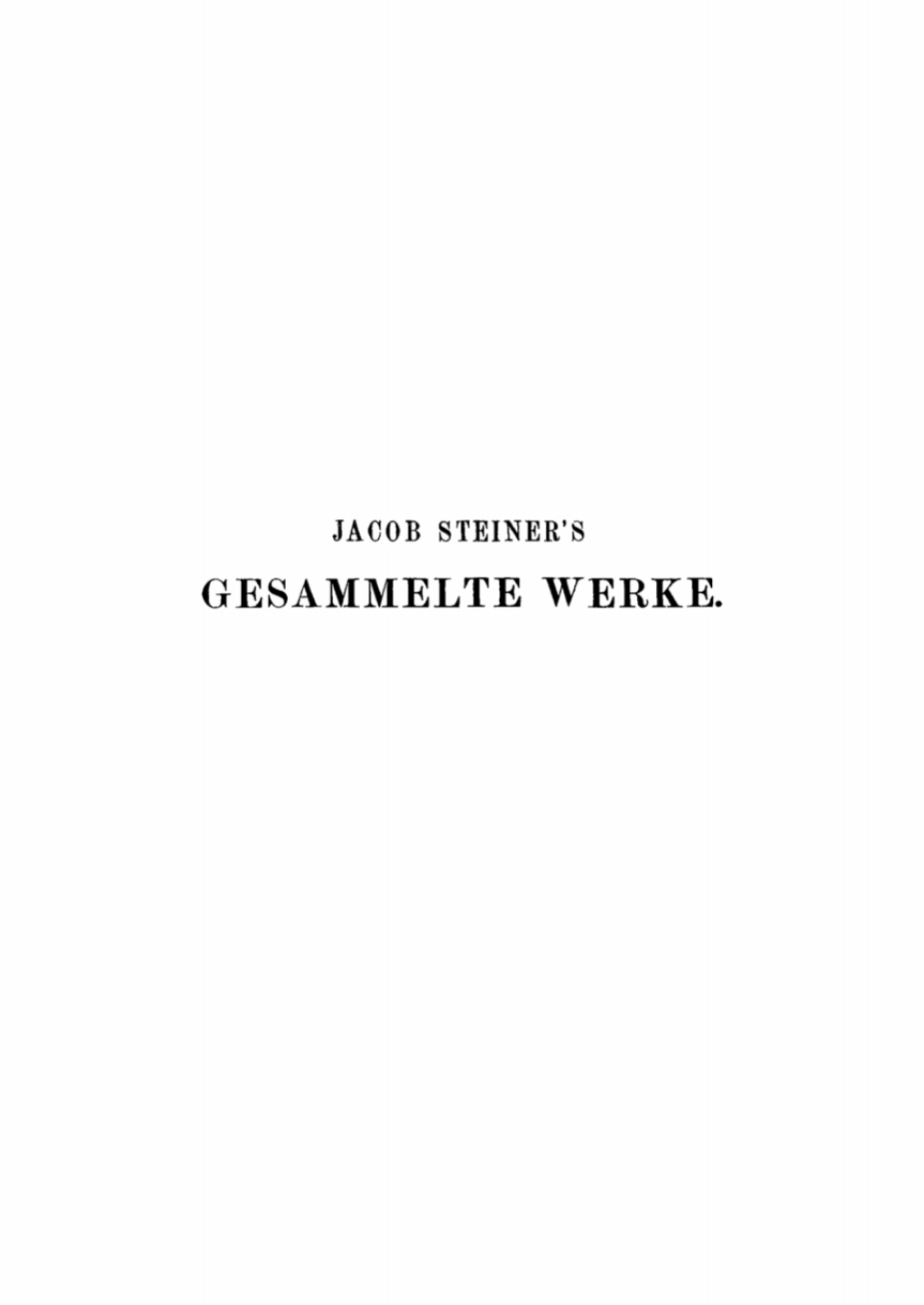 Page Fidelity Jacob Steiner: Gesammelte Werke. Band 2; $299.70