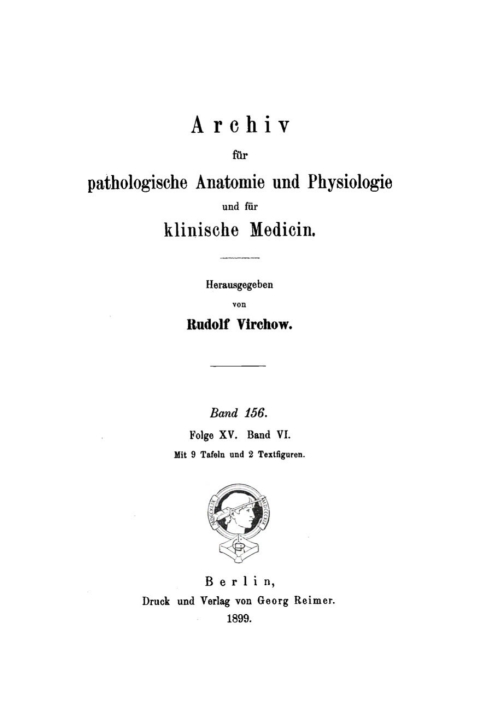 Cover image for book Rudolf Virchow: Archiv für pathologische Anatomie und Physiologie und für klinische Medicin. Band 156
