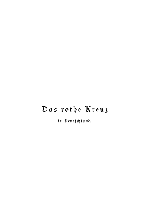 Cover image for book Das rothe Kreuz in Deutschland