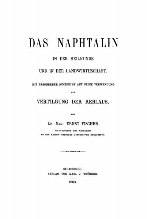 Cover image for book Das Naphtalin in der Heilkunde der Landwirthschaft
