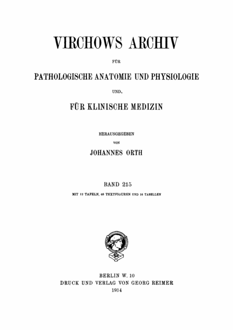 Cover image for book Rudolf Virchow: Archiv für pathologische Anatomie und Physiologie und für klinische Medicin. Band 215