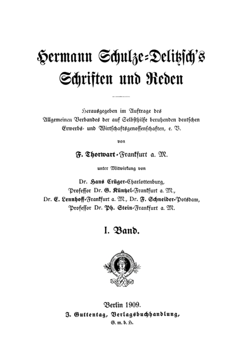 Cover image for book Hermann Schulze-Delitzsch’s Schriften und Reden. Band 1