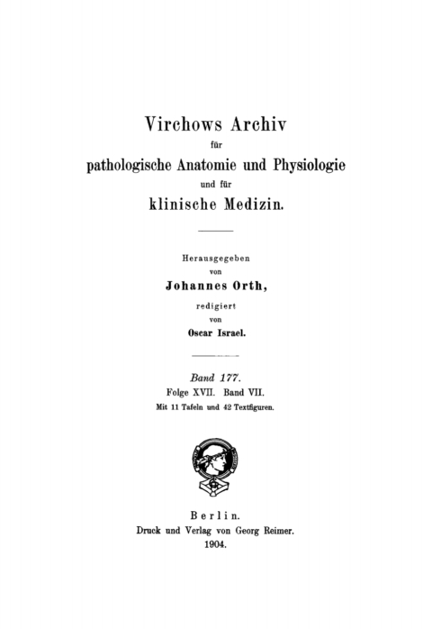 Cover image for book Rudolf Virchow: Archiv für pathologische Anatomie und Physiologie und für klinische Medicin. Band 177