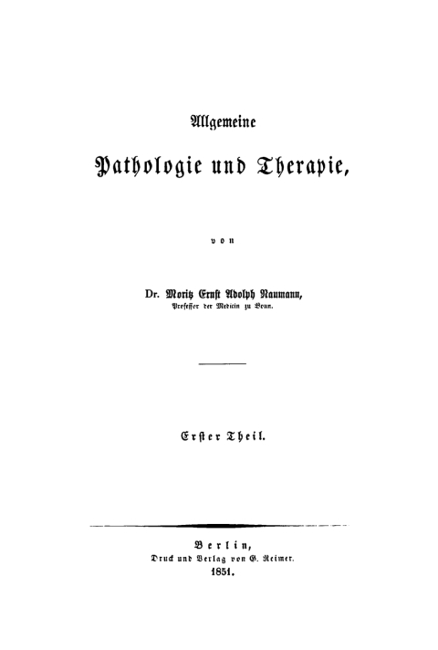 Cover image for book Allgemeine Pathologie und Therapie, Teil 1