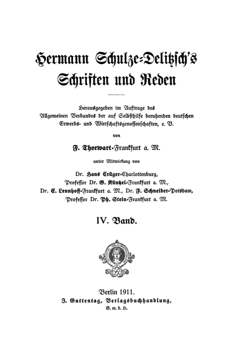 Cover image for book Hermann Schulze-Delitzsch’s Schriften und Reden. Band 4