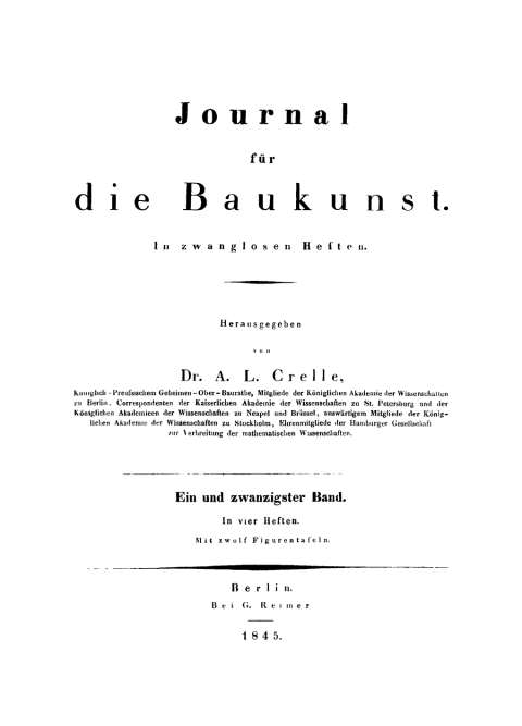 Cover image for book Journal für die Baukunst. Band 21