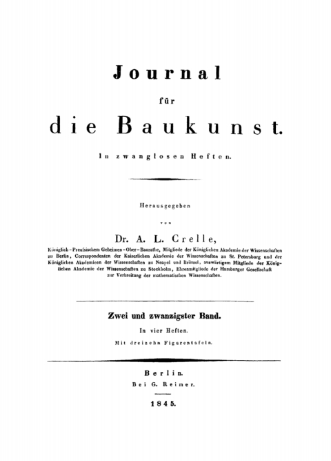 Cover image for book Journal für die Baukunst. Band 22
