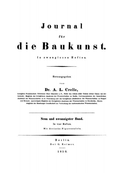 Cover image for book Journal für die Baukunst. Band 29