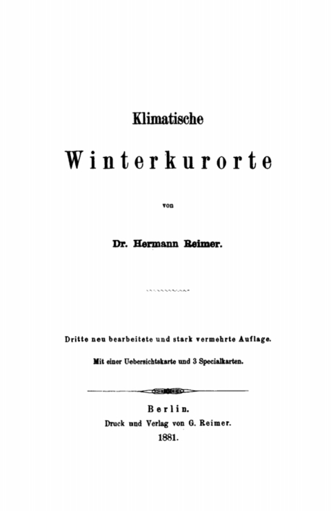 Cover image for book Klimatische Winterkurorte