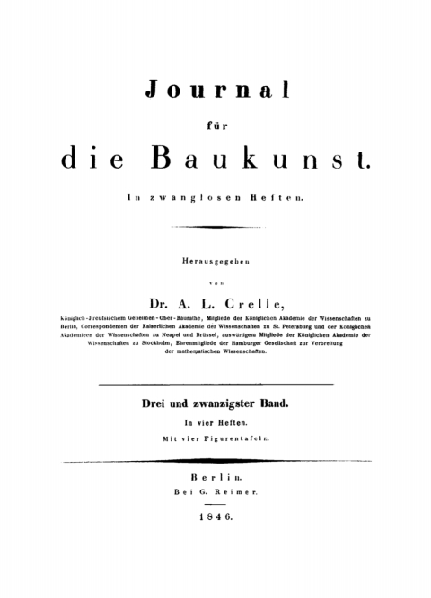 Cover image for book Journal für die Baukunst. Band 23