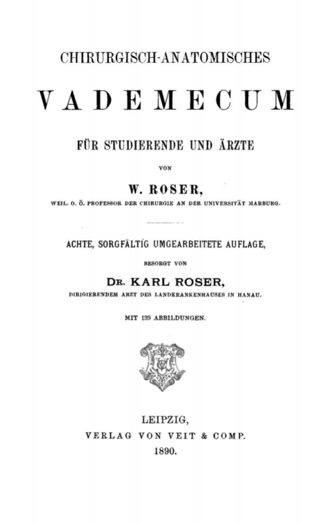 Cover image for book Chirurgisch-Anatomisches Vademecum