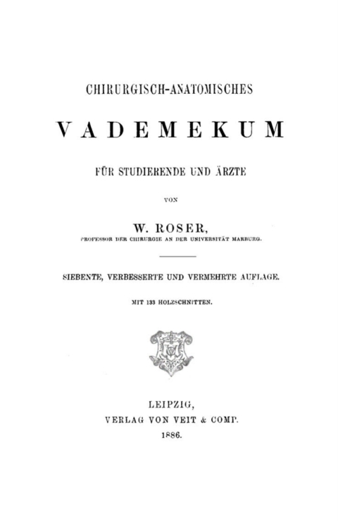Cover image for book Chirurgisch-Anatomisches Vademekum