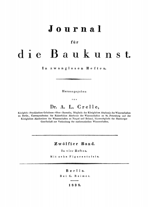 Cover image for book Journal für die Baukunst. Band 12