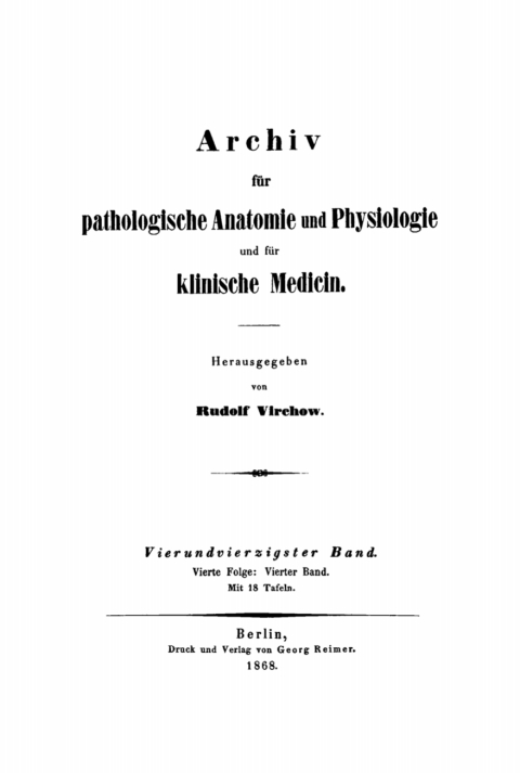 Cover image for book Rudolf Virchow: Archiv für pathologische Anatomie und Physiologie und für klinische Medicin. Band 44