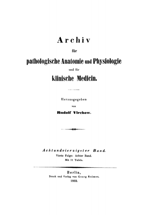 Cover image for book Rudolf Virchow: Archiv für pathologische Anatomie und Physiologie und für klinische Medicin. Band 48
