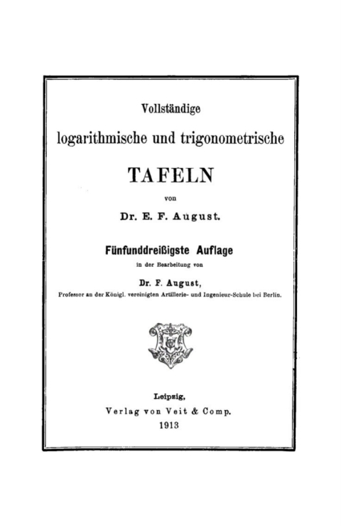 Cover image for book Vollständige logarithmische und trigonometrische Tafeln