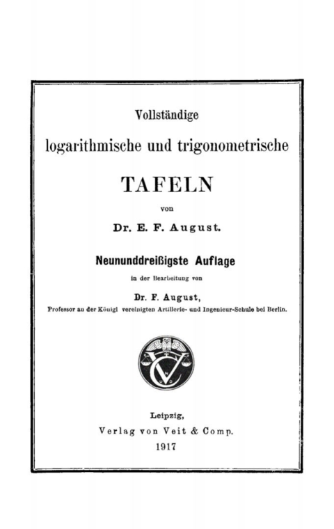 Cover image for book Vollständige logarithmische und trigonometrische Tafeln