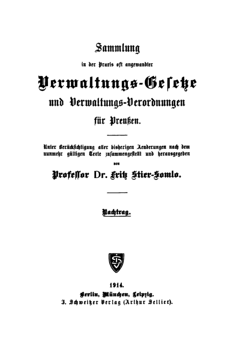 Cover image for book Nachtrag
