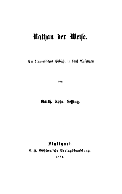 Cover image for book Nathan der Weise