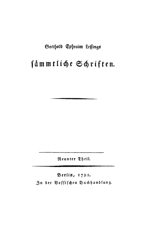 Cover image for book Gotthold Ephraim Lessing: Gotthold Ephraim Lessings Sämmtliche Schriften. Teil 9