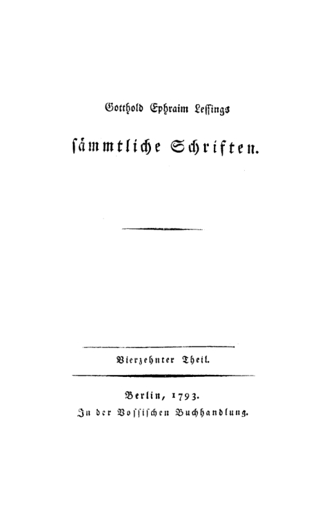 Cover image for book Gotthold Ephraim Lessing: Gotthold Ephraim Lessings Sämmtliche Schriften. Teil 14