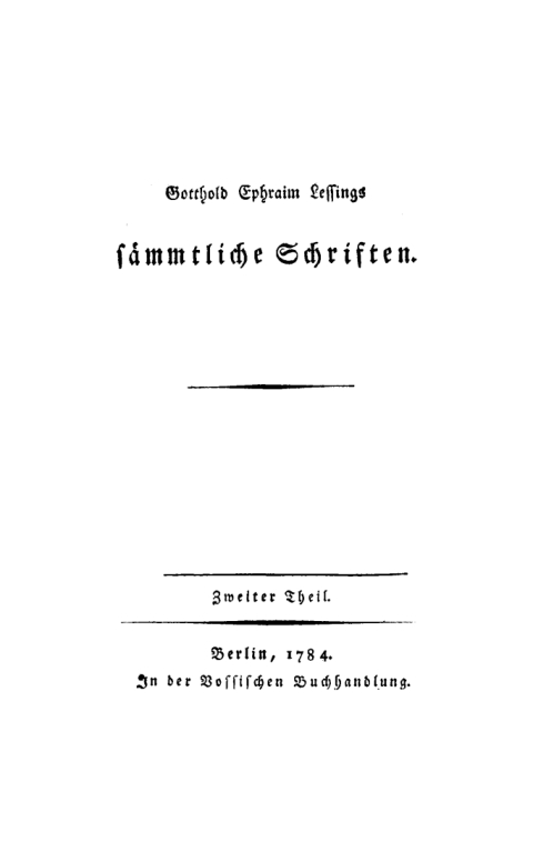 Cover image for book Gotthold Ephraim Lessing: Gotthold Ephraim Lessings Sämmtliche Schriften. Teil 2