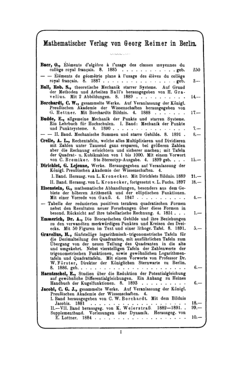 Cover image for book Hauptsätze der Elementar-Mathematik zum Gebrauche an höheren Lehranstalten