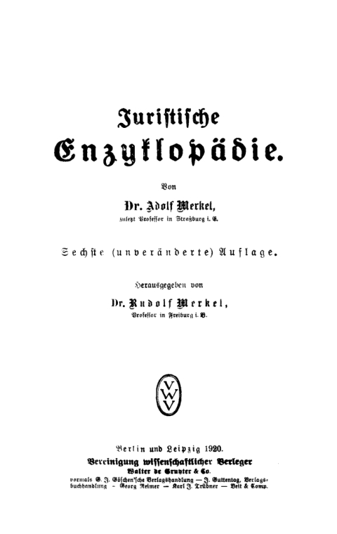 Juristische EnzyklopÃ¤die 