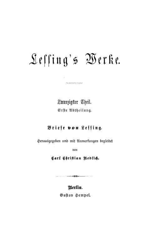 Cover image for book Briefe von Lessing