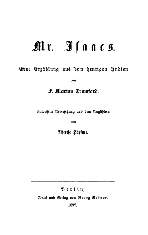 Cover image for book Mr. Isaacs