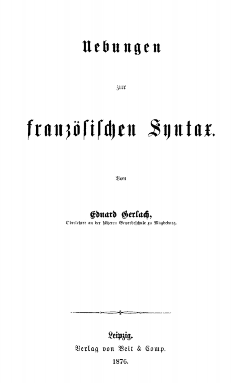 Cover image for book Uebungen zur französischen Syntax
