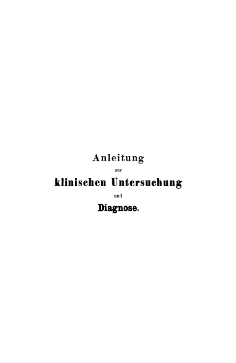 Cover image for book Anleitung zur klinischen Untersuchung und Diagnose