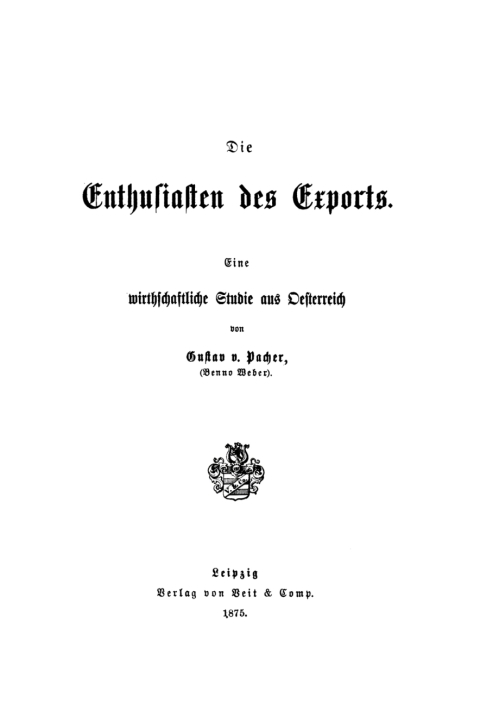 Cover image for book Die Enthusiasten des Exports
