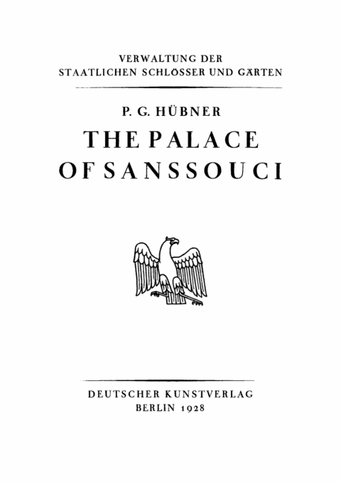 Cover image for book The Palace of Sanssouci