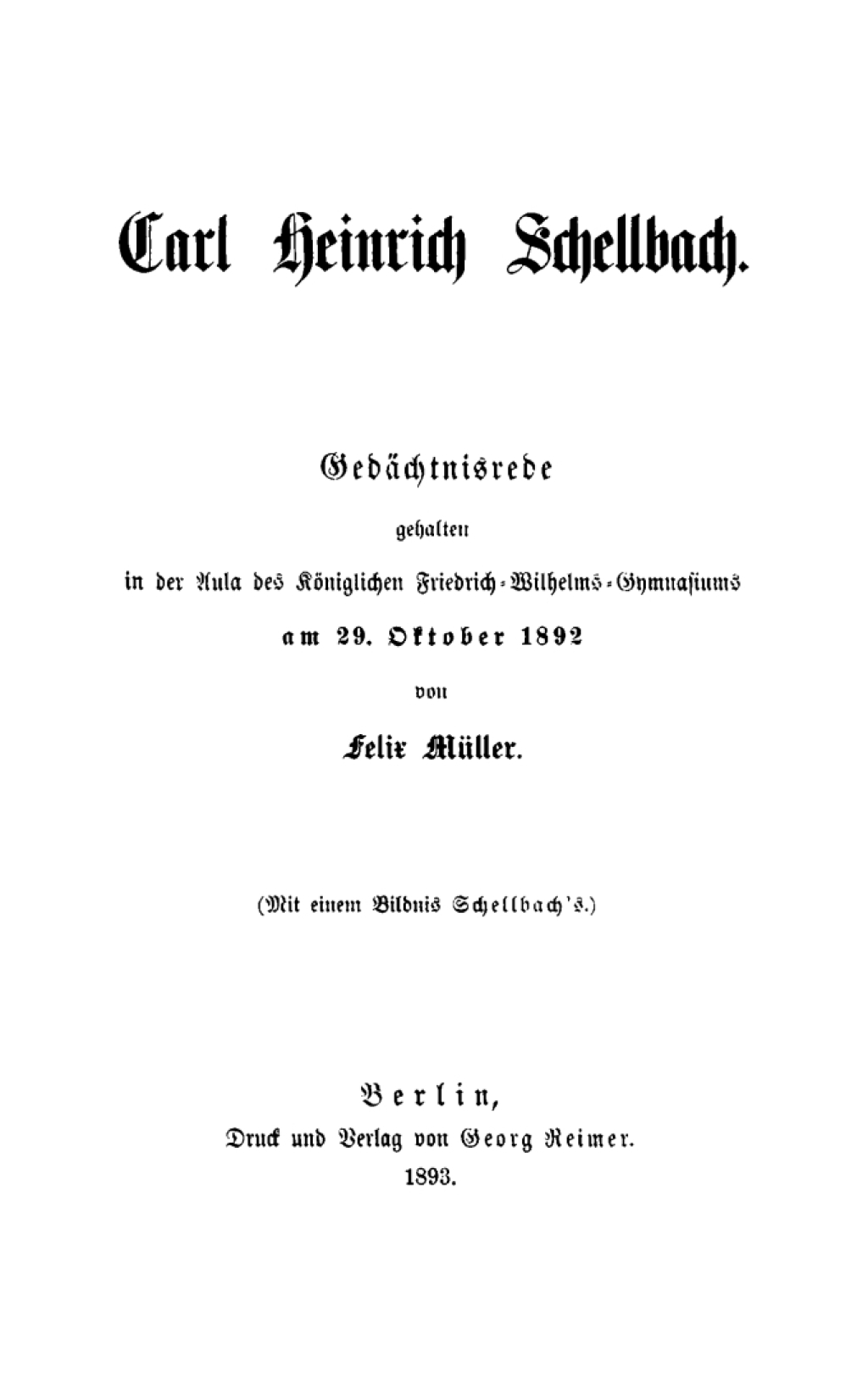 Page Fidelity Carl Heinrich Schellbach; $148.73