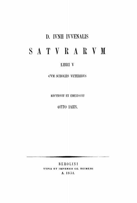Cover image for book D. Iunii Iuvenalis Saturarum libri V