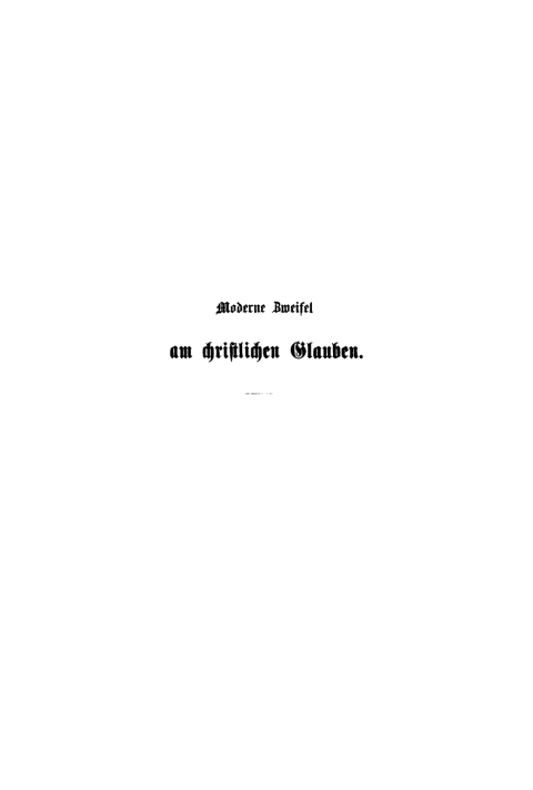 Cover image for book Moderne Zweifel am christlichen Glauben