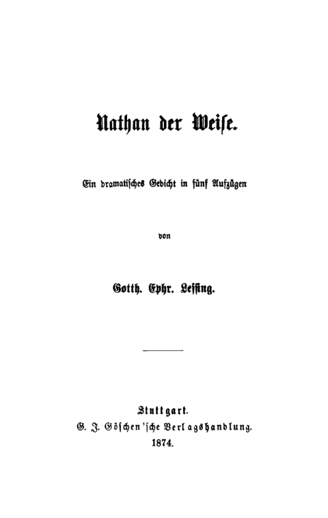 Cover image for book Nathan der Weise