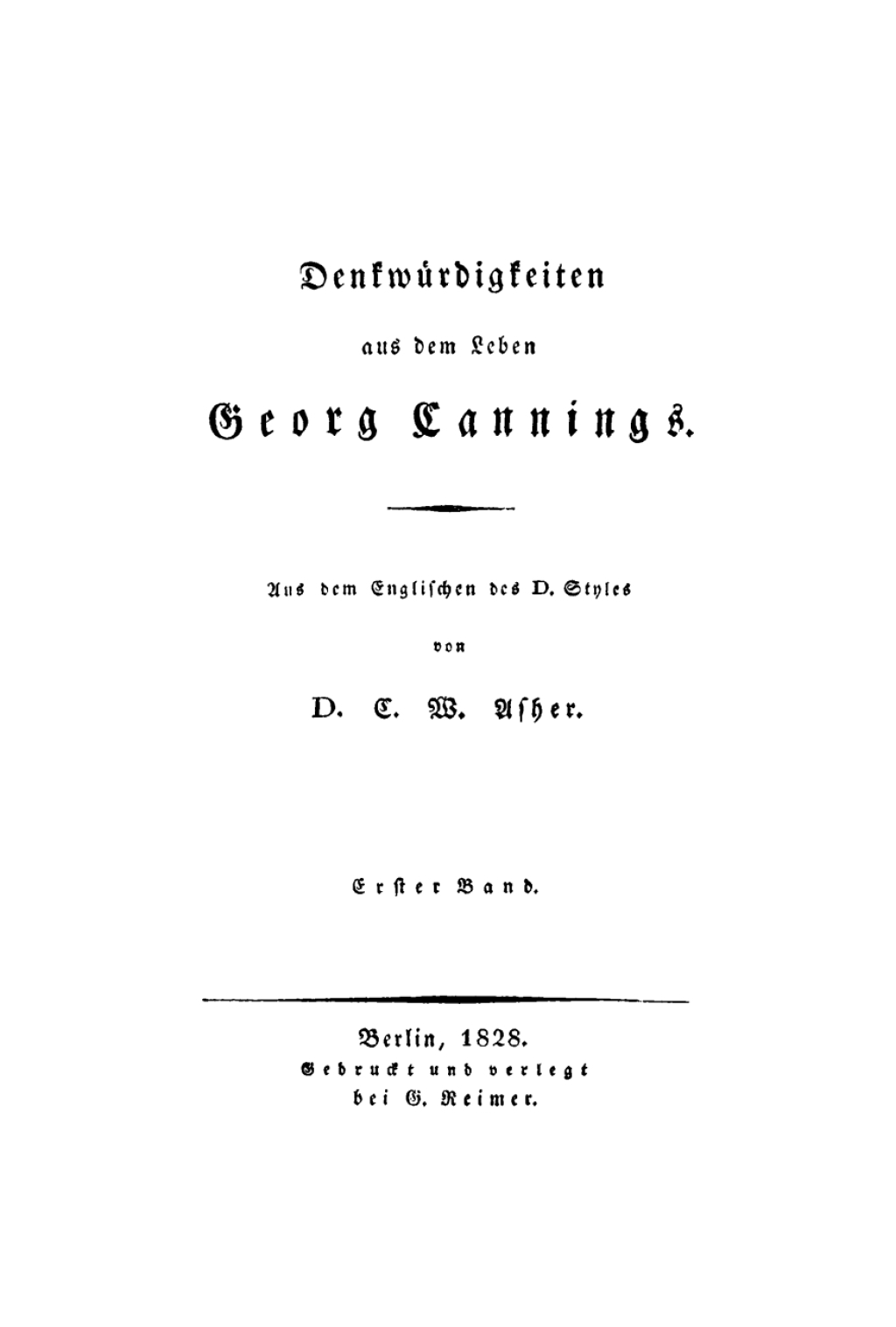 Page Fidelity John Styles: Denkwürdigkeiten aus dem Leben Georg Cannings. Band 1; $148.73