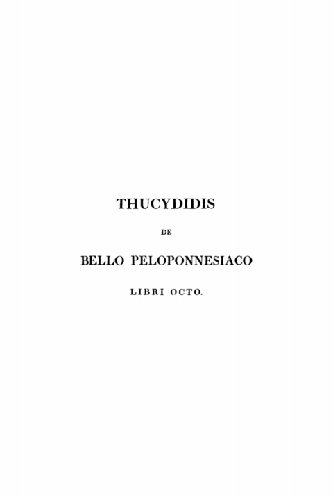 Cover image for book Thucydides: Thucydidis de bello Peloponnesiaco libri octo. Vol 2