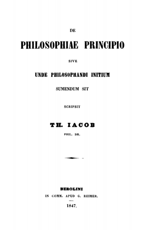 Cover image for book De philosophiae principio sive unde philosophandi initium sumendum sit