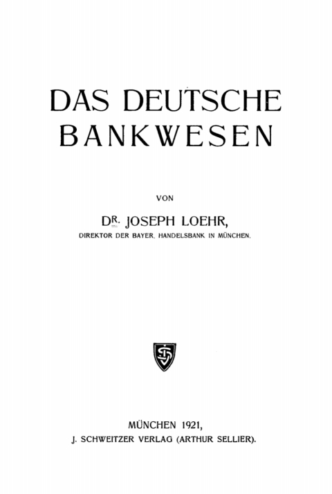 Cover image for book Das Deutsche Bankwesen