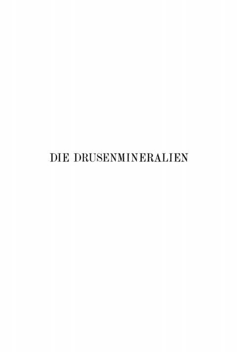 Cover image for book Die Drusenmineralien des Striegauer Granits